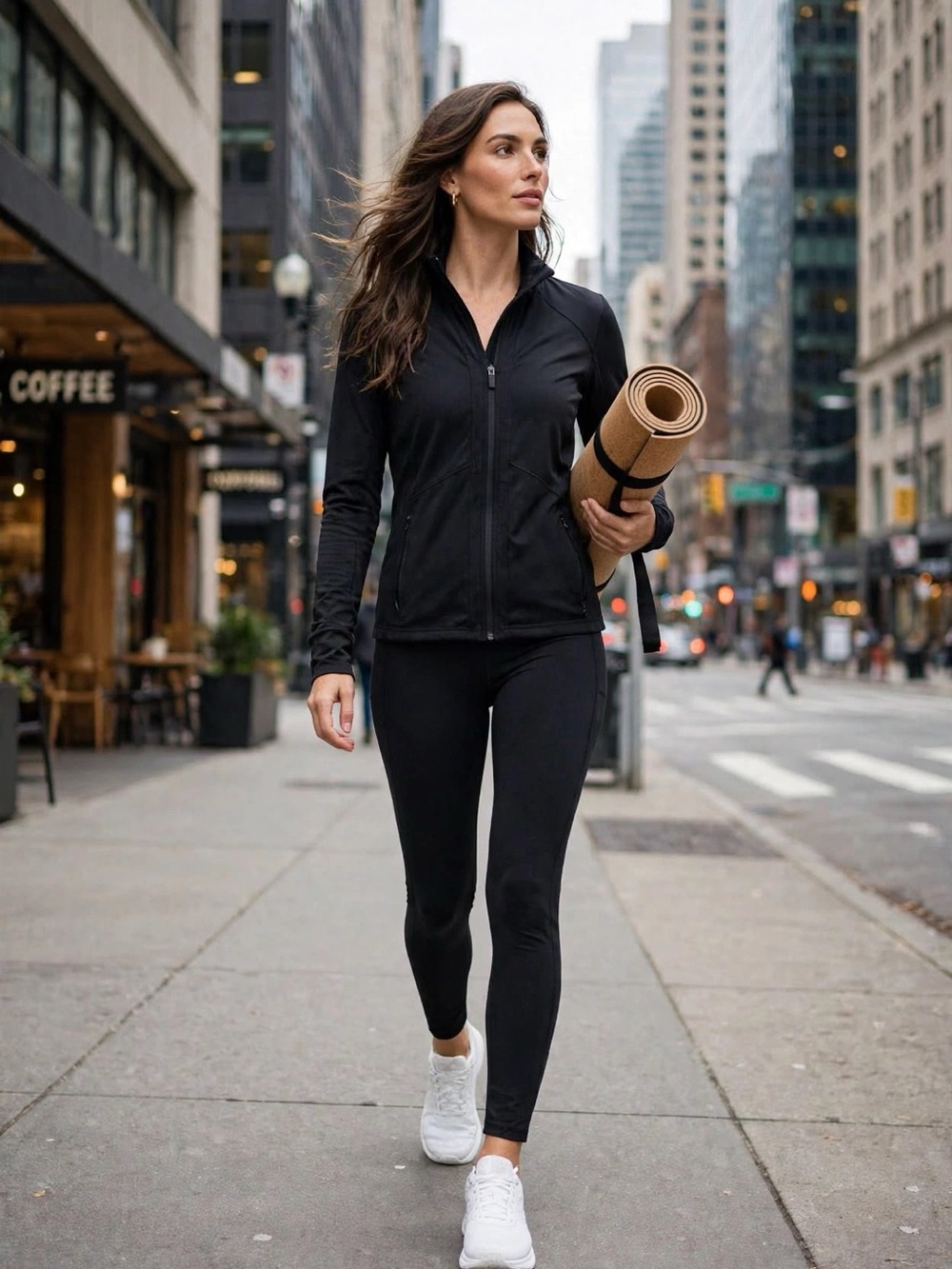 Mondetta Women's Black Full-Zip Utility Jacket